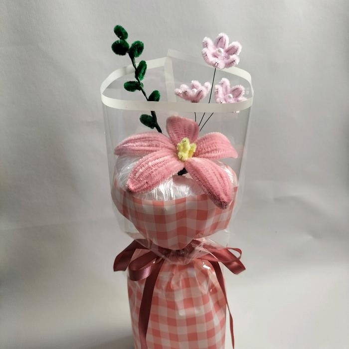 Bucket Lily mix daisy Kawat Bulu Bunga