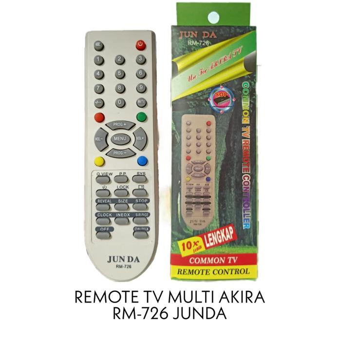 REMOT MULTI AKIRA TV / REMOTE UNIVERSAL AKIRA TV TABUNG RM-726