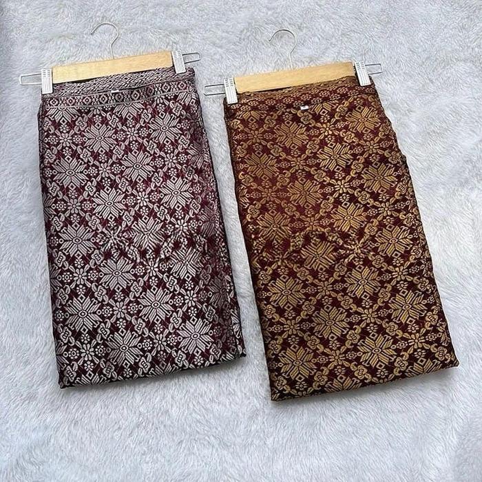Songket Bawahan Wanita // Rok Songket Instan Ukuran S-2XL rok songket kebaya terbaru motif elegan su