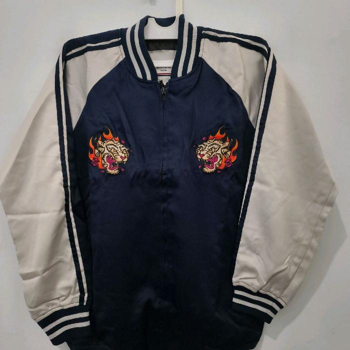 jaket jacket sukajan fashion casual pria wanita erigo navy