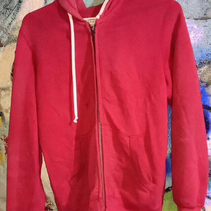 thrift zh uniqlo reject dikit | jaket cowok thrift | ziphoodie unisex | penghangat tubuh pria wanita