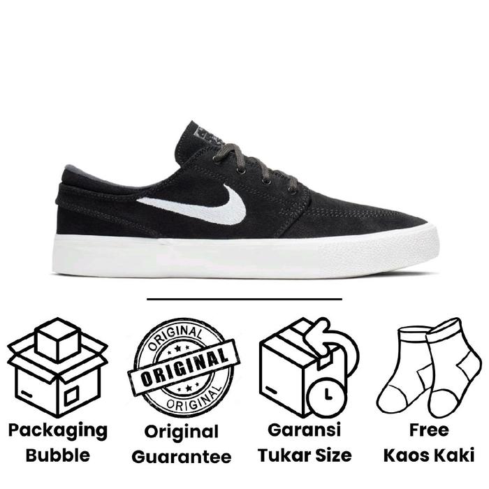 Nike SB Stefan Janoski Black White Original Pria Wanita