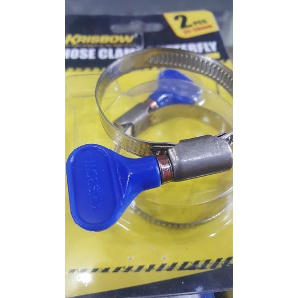 Original 2pc Krisbow Stainless Klem Kupu Karbu 24 26 28 30 32 34 36 38 MM 24mm 26mm 28mm 30mm 32mm
