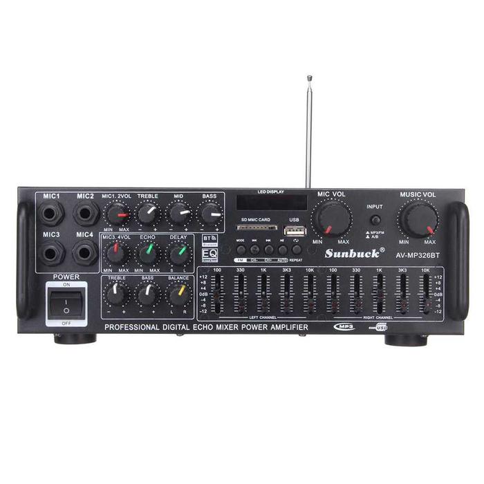 Sunbuck Bluetooth Eq Amplifier Karaoke Fm 1200W- Av-326Bt