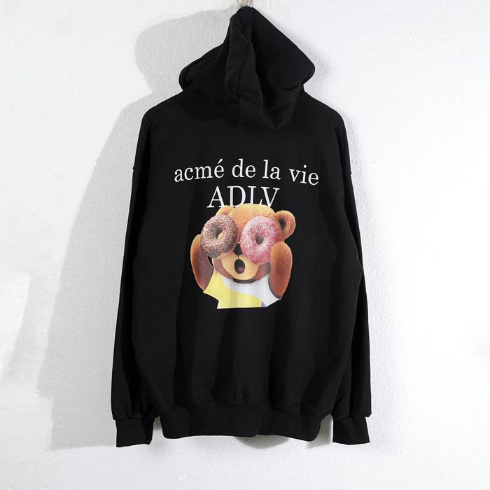 Hoodie ADLV BABY BEAR DONUT 2 BLACK ZIP HOODIE 100% ORIGINAL