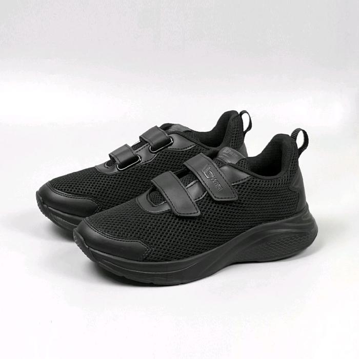 sepatu sekolah anak pria wanita ful hitam size 35-38 wibi Hexagon sp51-02 {kasyafani berkah} Fashion