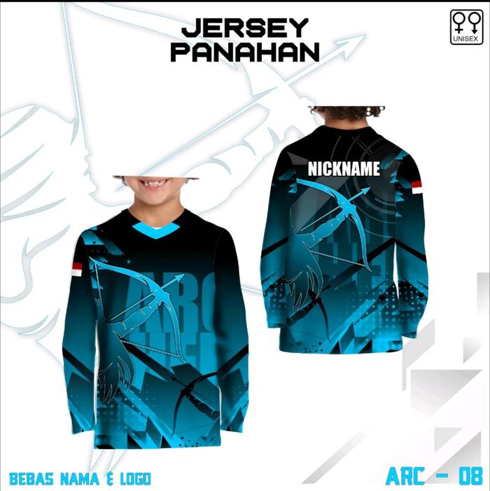 jersey anak panahan lengan panjang baju kaos panahan terbaru