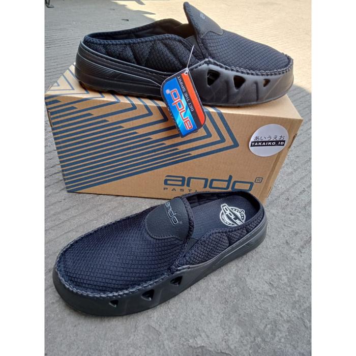 sepatu slop slip on ando vibel untuk pria terlaris slop ando slip on