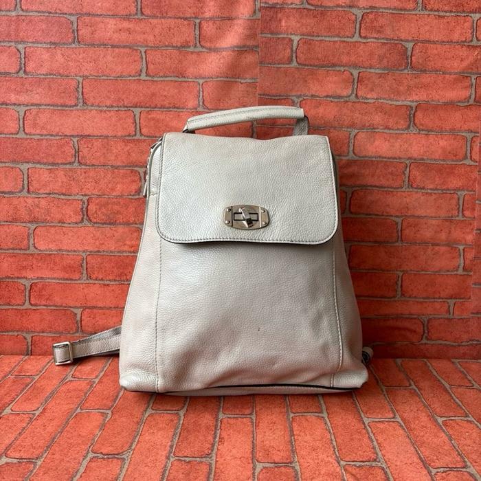 TAS RANSEL KULIT ASLI WANITA SECOND BRANDED WHITE / TAS RANSEL FASHION WANITA KULIT ASLI