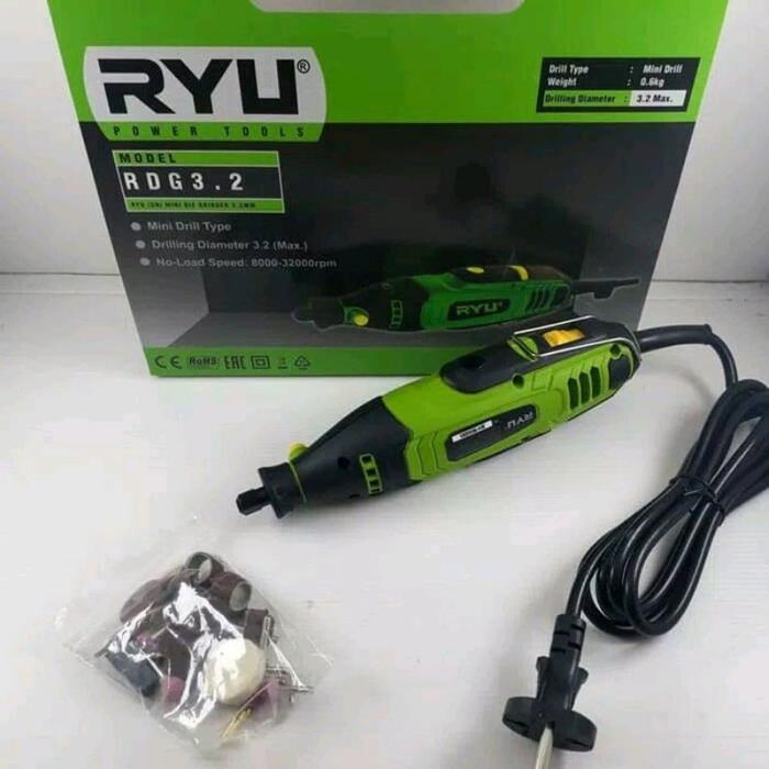 RYU RDG 3,2 MINI DIE GRINDER RDG SET TUNER SET GERINDA / BOR MINI BERGARANSI!!