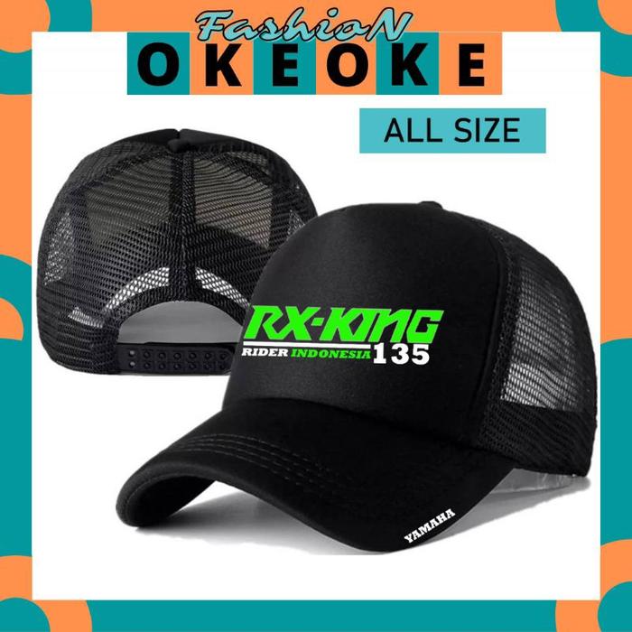 OkeOkeFashion Topi Trucker YAMAHA RX-KING Topi Distro RX-KING Logo Topi YAMAHA RX KING