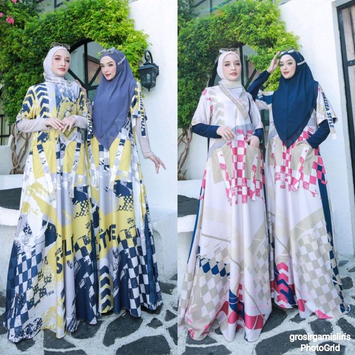 Gamis Abaya Haliza Aghnia sporty set scarft by Haliza Style Haliza Syar'i Haliza Nayyara Haliza Kera