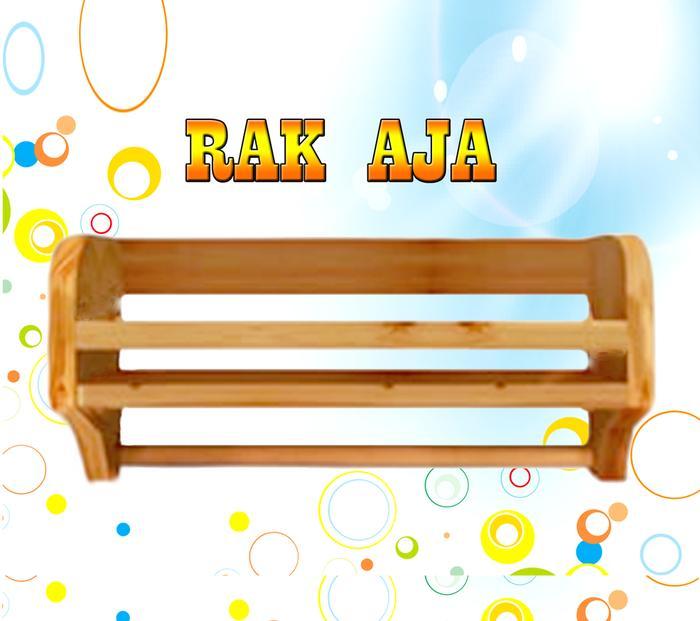 Rak Kosmetik Dinding Tempel Rak Kayu Gantung Serbaguna
