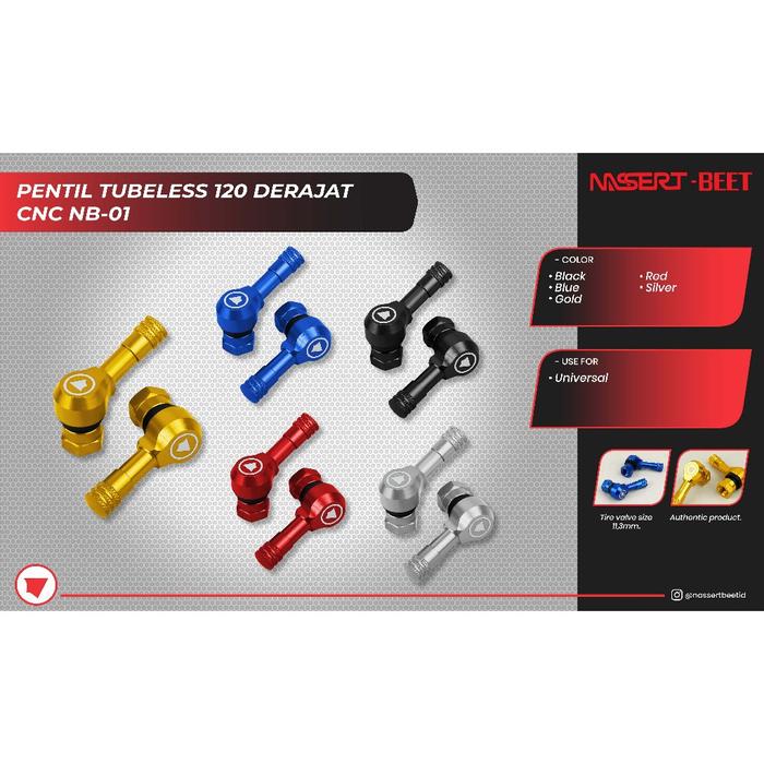 Pentil Tubeless 120 Derajat Cnc Nb 01 Nassert Beet