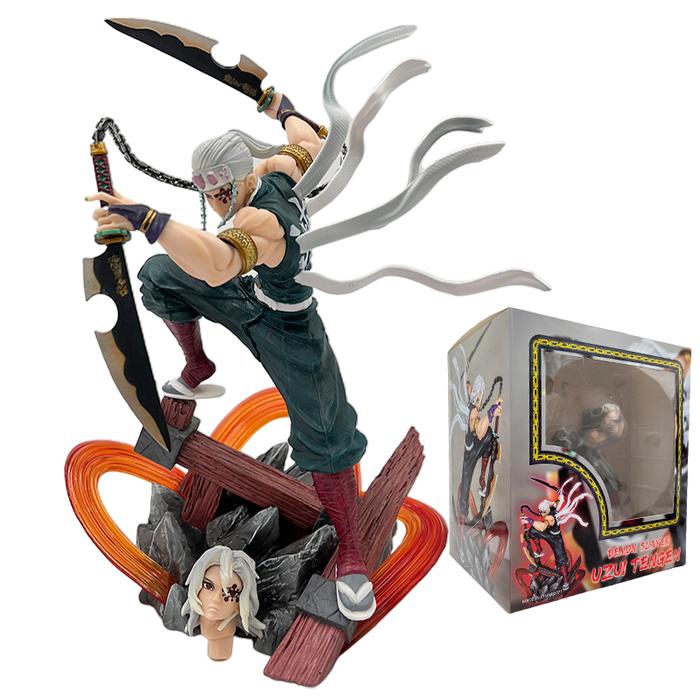 27cm Tengen Uzui Anime Figure Battle Uzui Tengen Action Figure Kanroji Mitsuri/Agatsuma Zenitsu Figu
