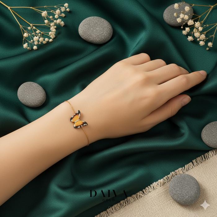 Gelang Emas Asli Acela Butterfly Kadar 750/17K - Gelang Serut (IB)