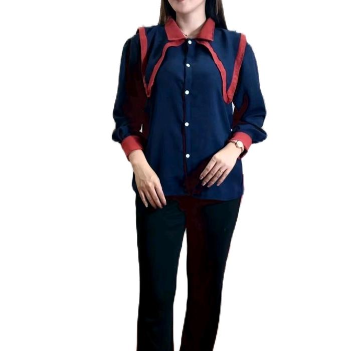 Kemeja kera Kancing   Mat : kringkel  560/kd  Deskripsi kode 01 =  Kemeja kera kancing ( kemeja  ) A
