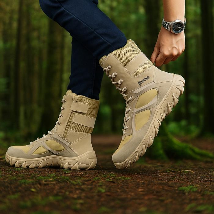 Sepatu Safety Boots Original Magnum Combat 8 inch Ujung Besi Pria Wanita Sepatu PDL Touring Hiking U