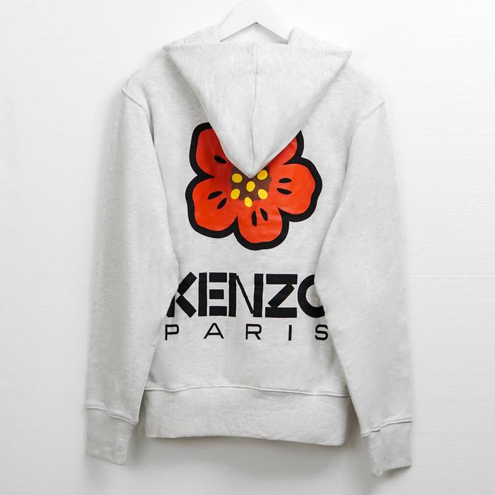 Hoodie KENZO PARIS BOKE POCKET BACK RED GREY HOODIE 100% ORIGINAL