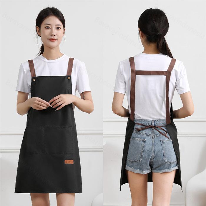 BEVAVAR Apron Waterproof Polos / Celemek Masak Anti Air