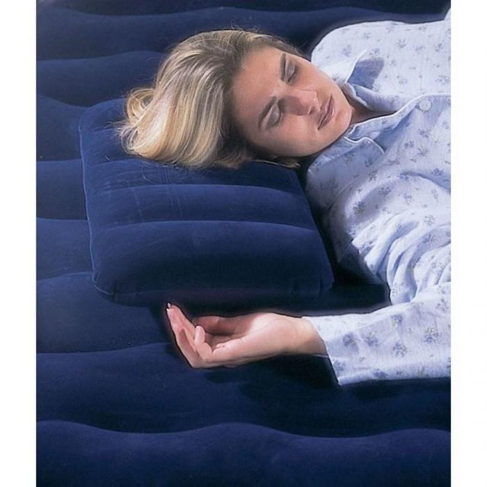 BANTAL ANGIN / TRAVEL PILLOW BLUE INTEX 68672 / BANTAL KOTAK TIUP