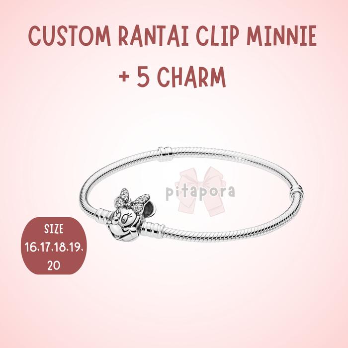 CUSTOM Rantai Clip Minnie + 5 Charm by Pitapora.id