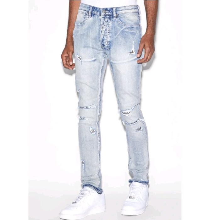 KSUBI - KSUBI CHITCH PUNK BLUE SHRED   - DENIM