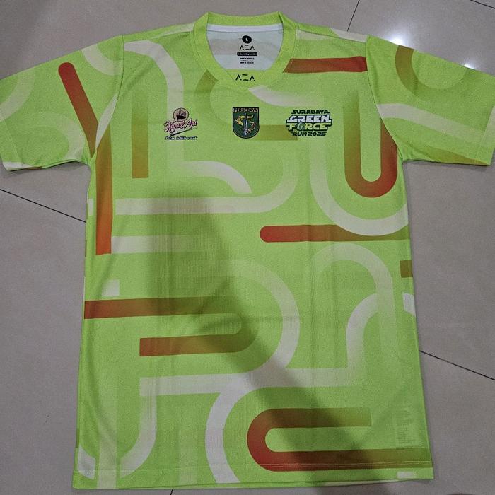 Jersey Baju Lari Green force run persebaya by aza wear size L
