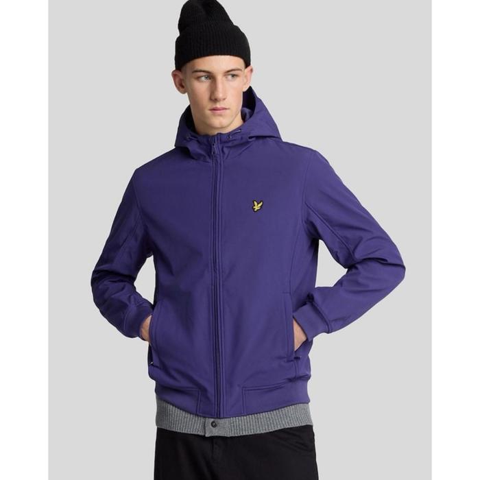 Lyle And Scott Mes Lined Softshell Hooded Jacket In Purple