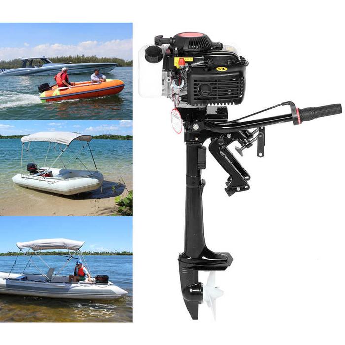 4 Tak 4HP Motor Luar Mesin Perahu Baling-Baling Sistem Pendingin