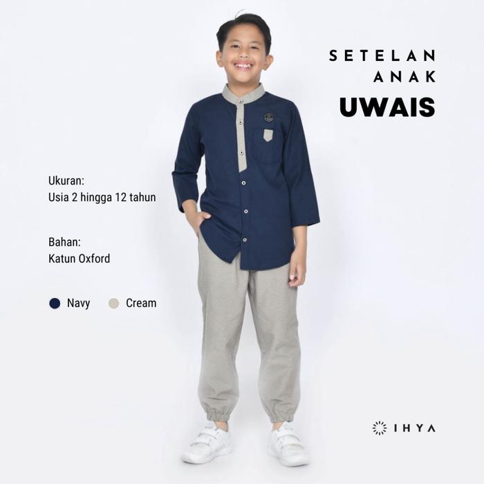 Setelan Anak Koko Uwais Navy Ihya Official Celana Jogger