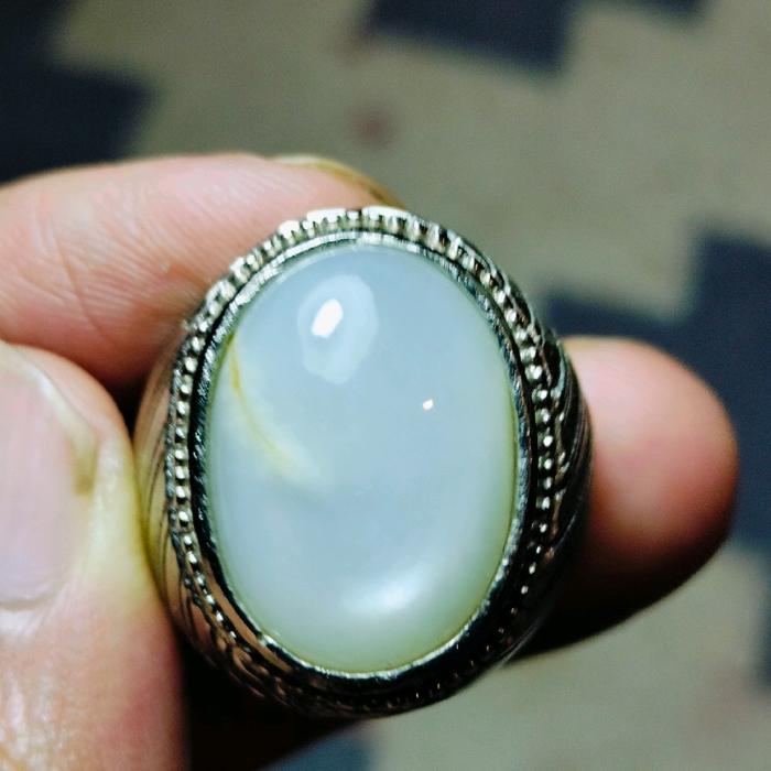 Batu akik biduri bulan natural diameter jumbo
