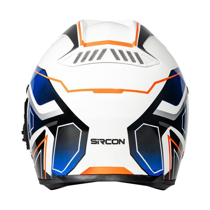 BERKUALITAS Cargloss Sircon Supermoto Venturo Helm Full Face - White
