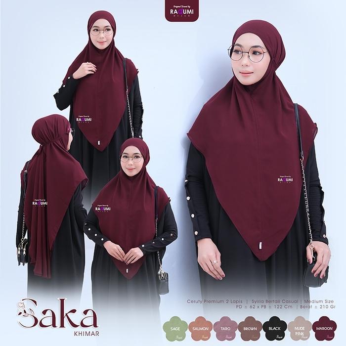 RAQUMI HIJAB // SAKA KHIMAR // KHIMAR 2 LAYER // KHIMAR TALI // KHIMAR CERUTY