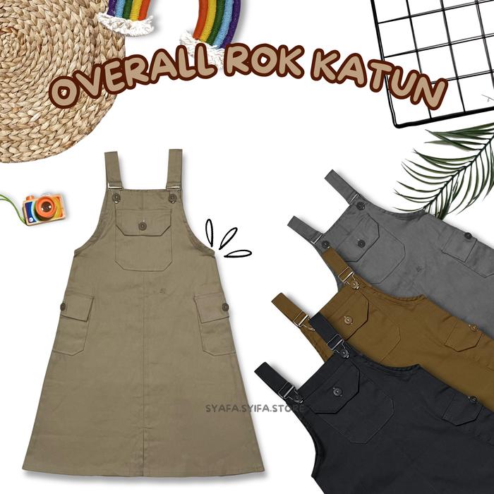 OVERALL ROK PANJANG ANAK PEREMPUAN / OVERALL ROK KATUN / OVERALL ROK ANAK