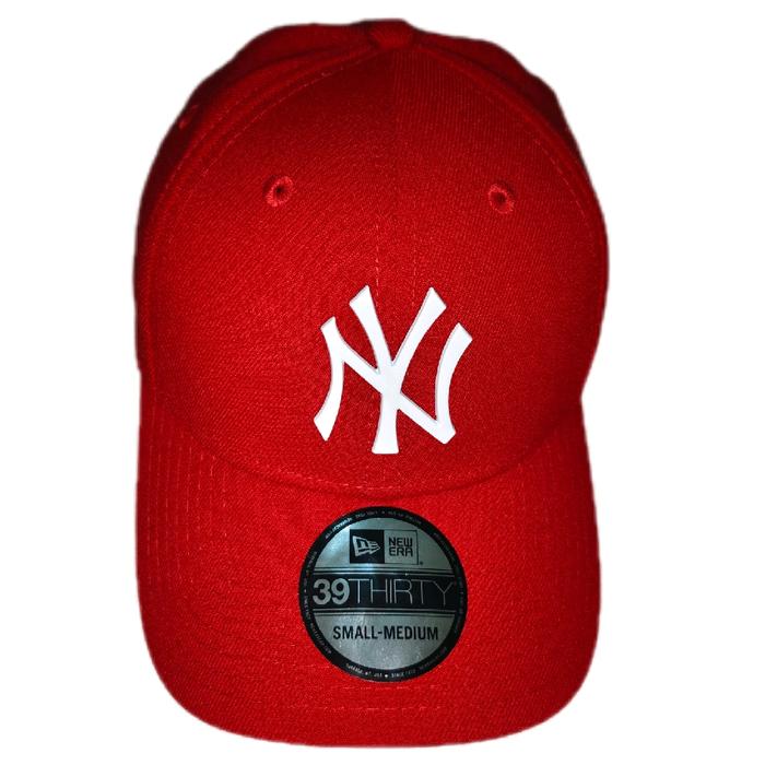 New Era Topi baru Baseball Merah NY 39THIRTY Ukuran Small-Medium untuk Pria dan Wanita