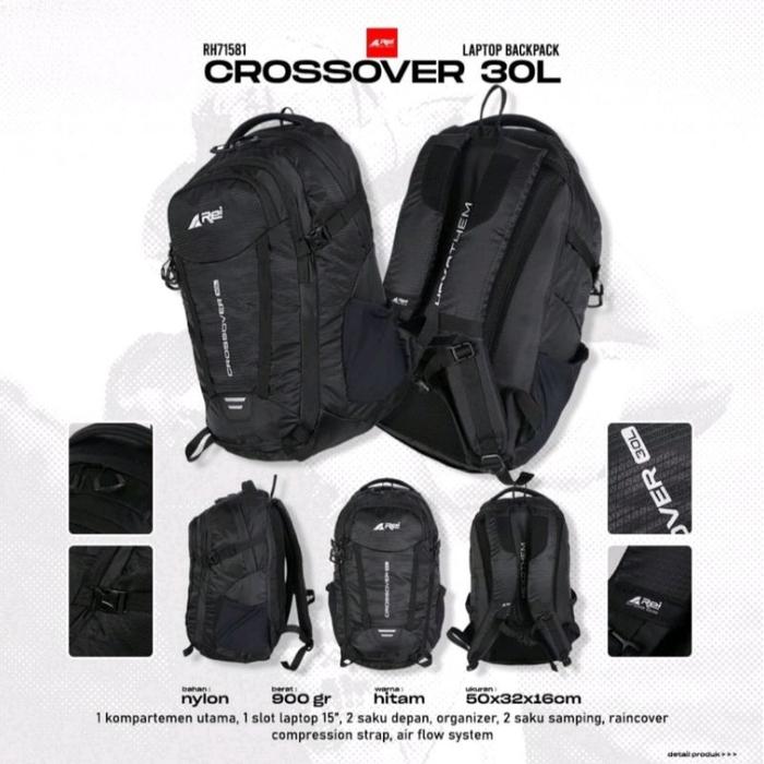 Tas Ransel Rei Crossover 30L+Raincover ORI 100%