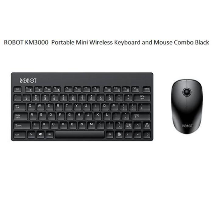 Mouse Keyboard Wireless Robot KM3000 Portable Mini Wireless Keyboard & Mouse Combo Bluetooth Set Key