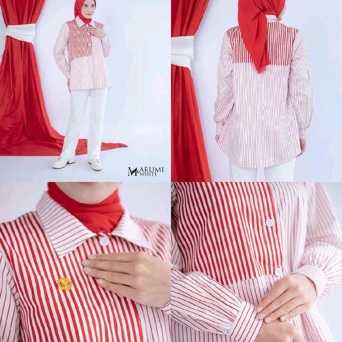 ATASAN KEMEJA SALUR WANITA by MAREMA ZALIFA