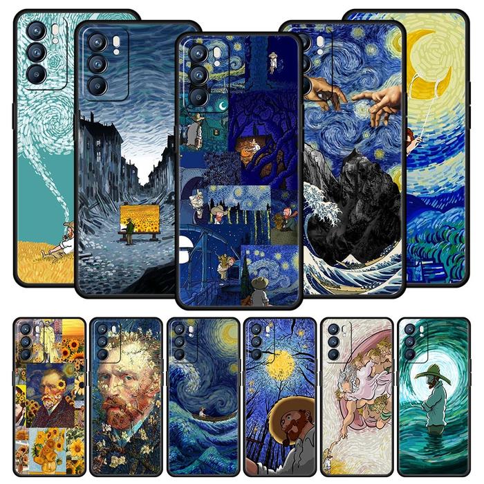 Art Aesthetic Van Gogh Starry Phone Case For Oppo Find X5 A54 A53 A52