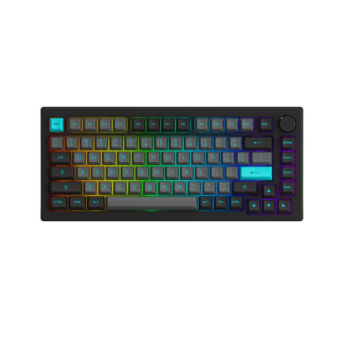 Akko 5075B Plus Black&Cyan 75% Hot Swappable Multi-Modes RGB