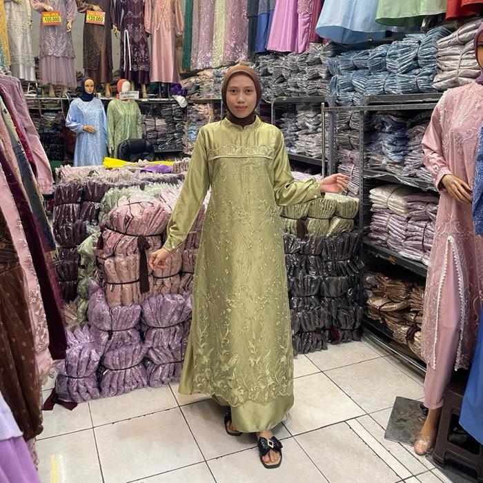 Dress pesta anggun/Dress pesta JUMBO/Ld 130 /Ld 140 / Seragaman bridesmaid /Dress brokat murah / dre