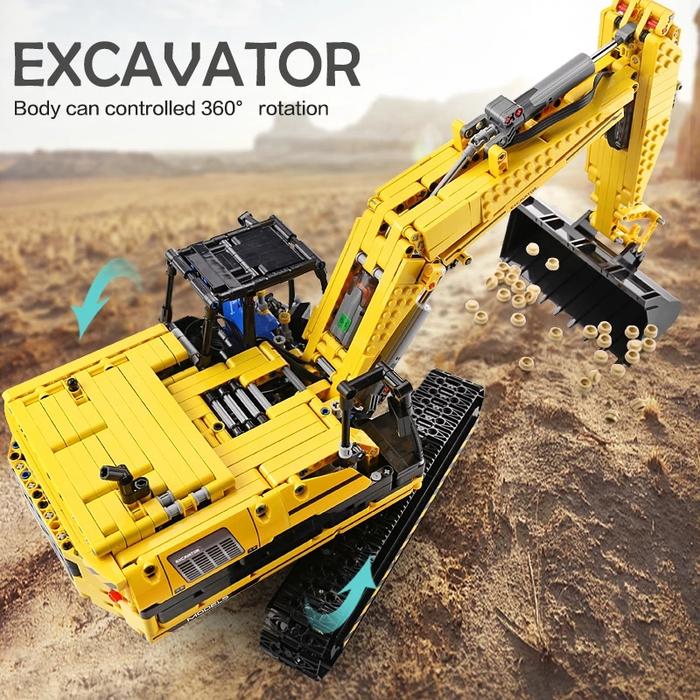 MOULD KING Motorized High-Tech Excavator truck Link Belt 250 X 3 - PF