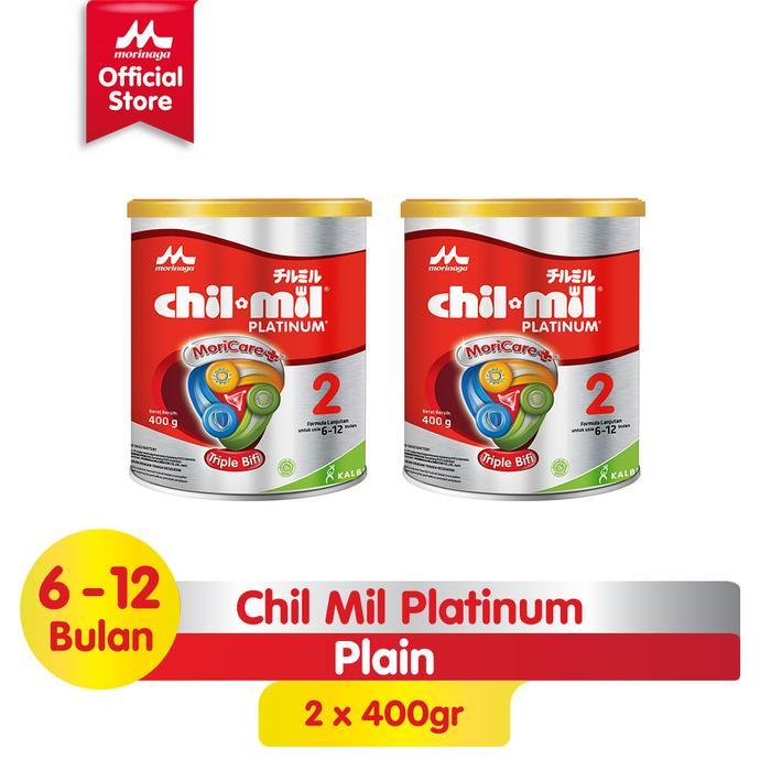 Paket 2 pcs Morinaga Chil Mil Platinum Formula Bayi Usia 6-12 Bulan 400g