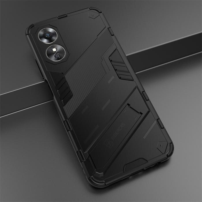 For Oppo A17 Case Magnetic Holder Silicone Armor Phone Case For Oppo