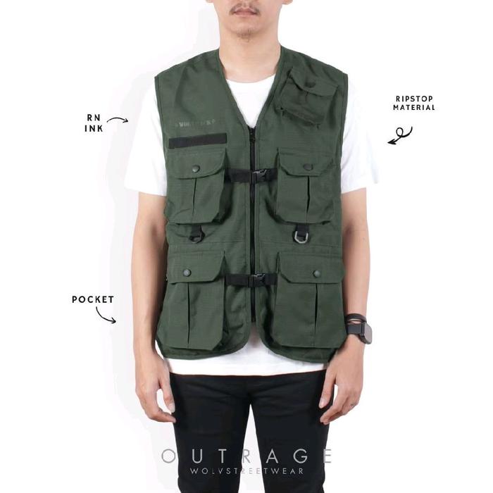 tactical vest / rompi tactical / rompi ripstop / rompi outdoor Casual