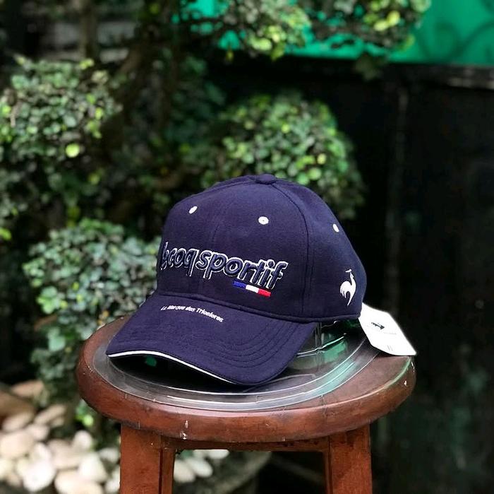 Le Coq Sportif Standart Logo Baseball Cap Navy BNWT ORIGINAL BARANG RESMI STORE