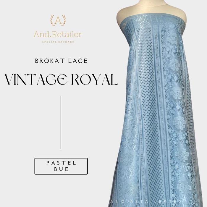 Harga 0,5m Kain Brokat Lace Vintage Royal Warna Hitam Black dan Lilac DLL Harga setengah meter