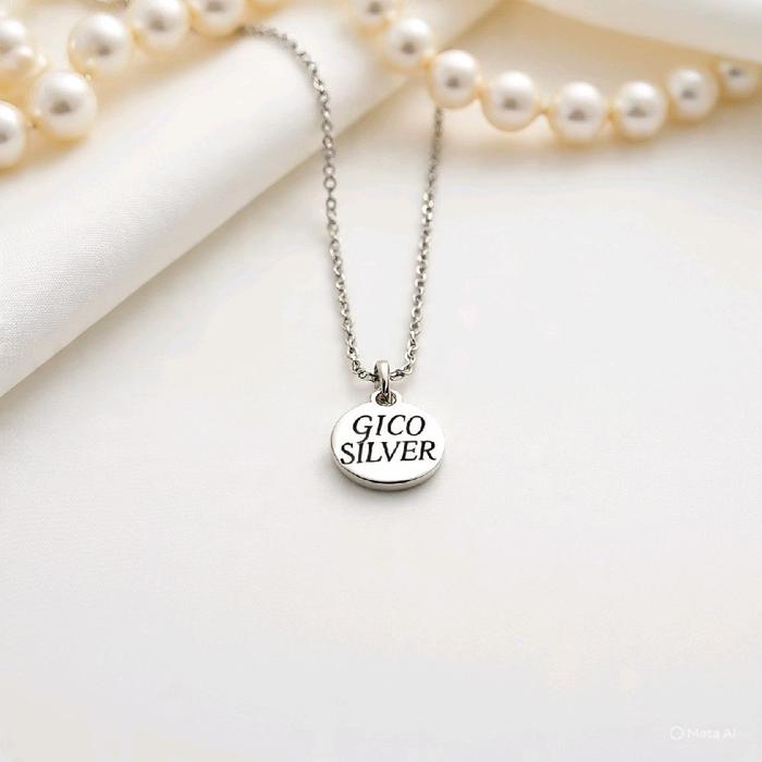 Kalung liontin motif nama kostum G1C0 S1LVER