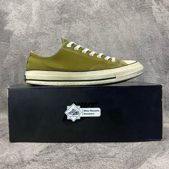 Sepatu Second Converse Chuck 70 Low 'Dark Moss' Size 43 Original Guarantee 100%